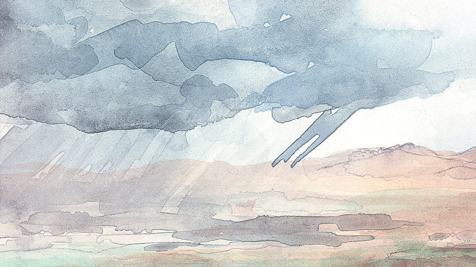 illustration of monsoon storm