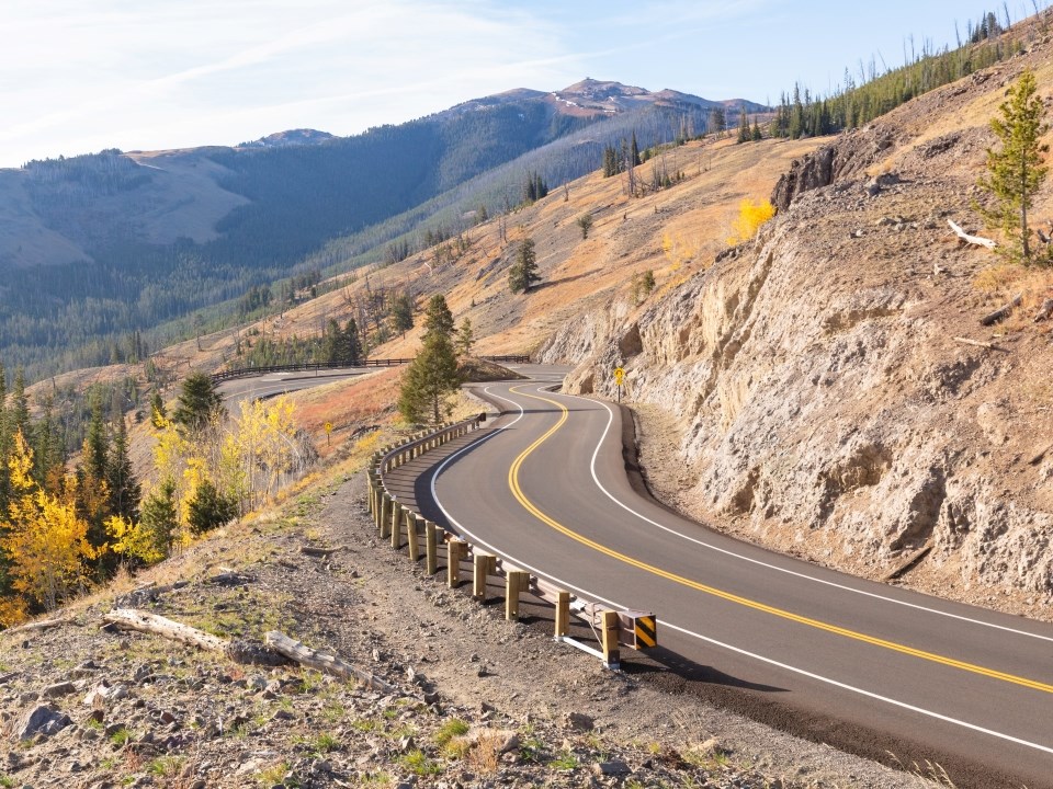 a road under construction in a mountainous landscape