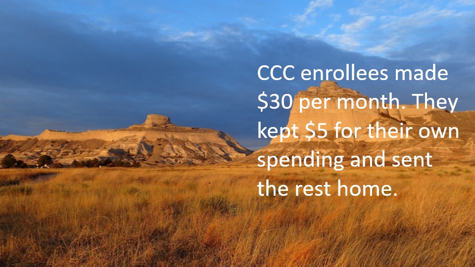 The bluffs at Mitchell Pass bathed in morning light