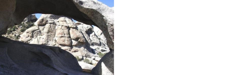 Geological feature displaying window arch.