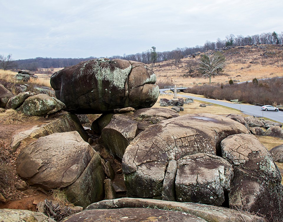 View of Little Round Top from Devil's Den, Gettysburg National