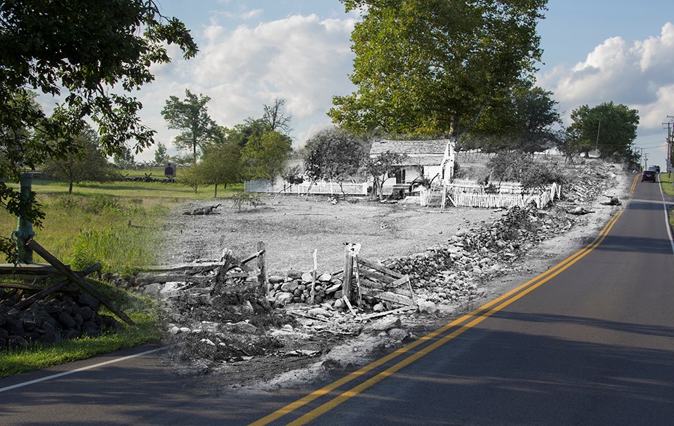 Image result for gettysburg photos then and now