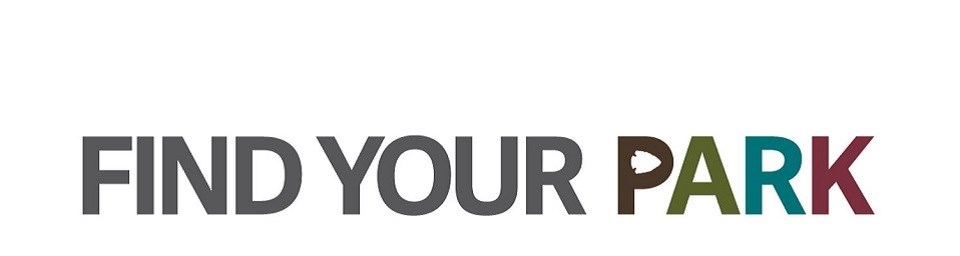 find your park text over white background