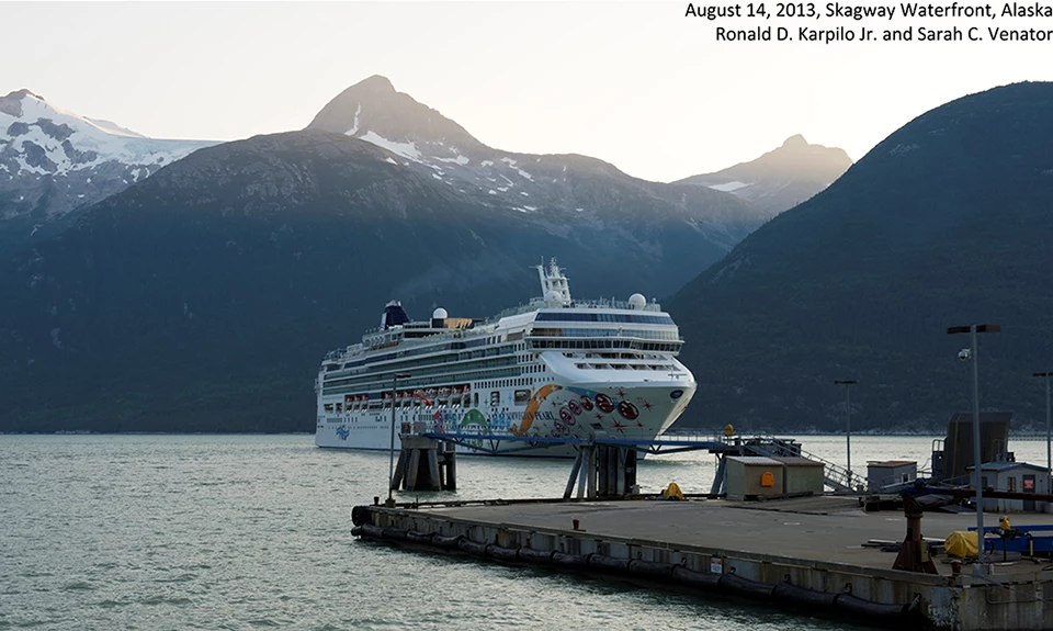 Historic black and white photo of Skagway