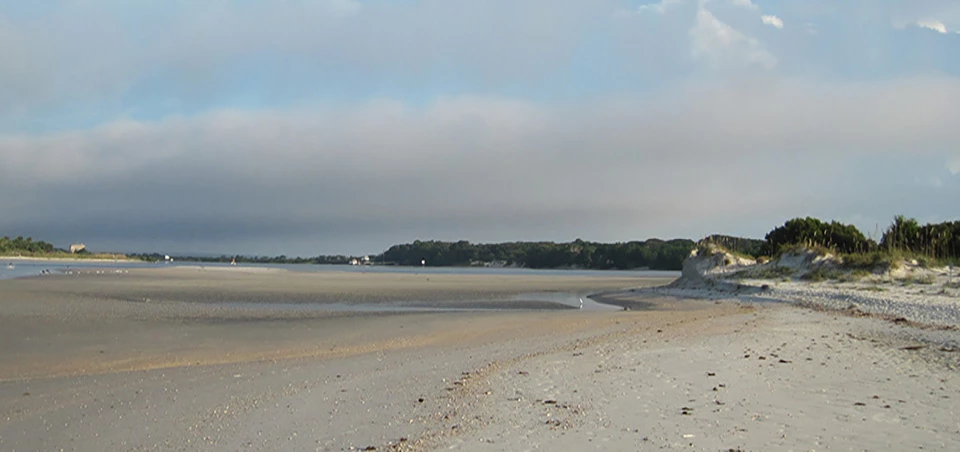 The coastline at Fort Matanzas National Monument.