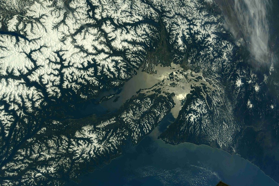 Aerial View of Mount Rainier National Park