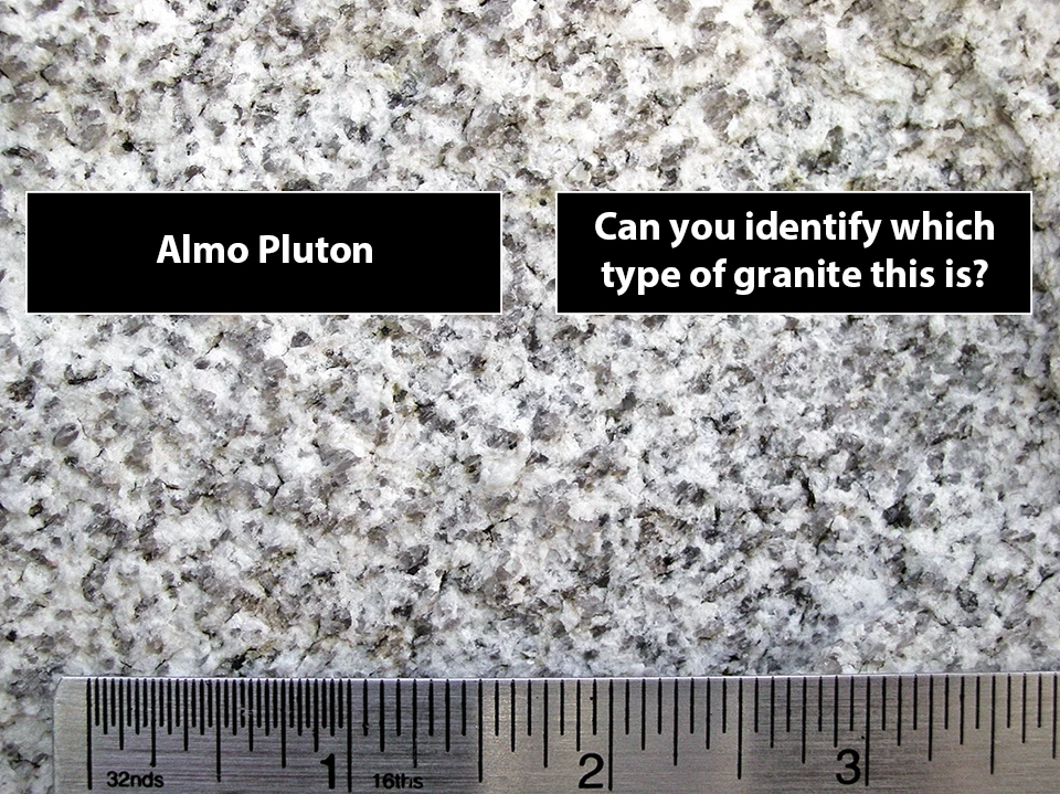 Light gray granite with evenly dispersed small crystals.