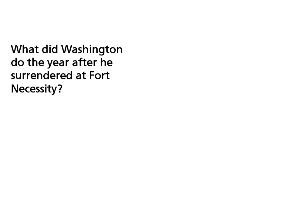 Question 2- Fort Necessity NB