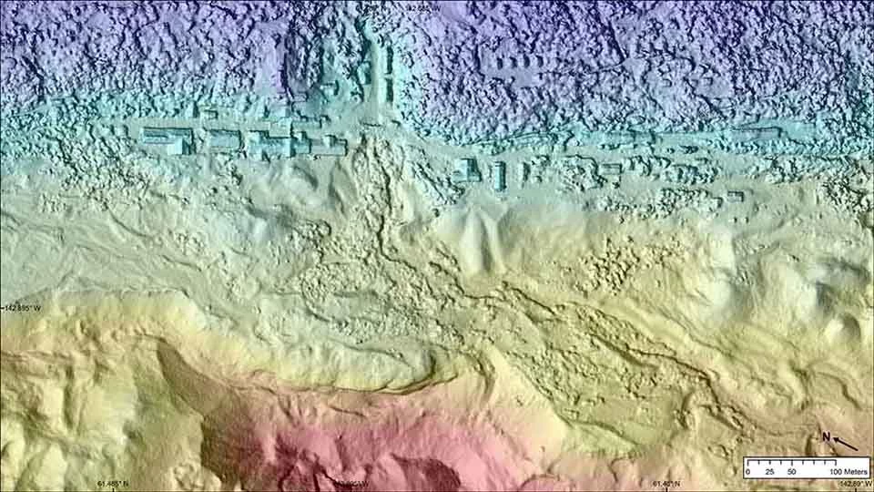 Orthophoto mosaic of Kennecott mine site.