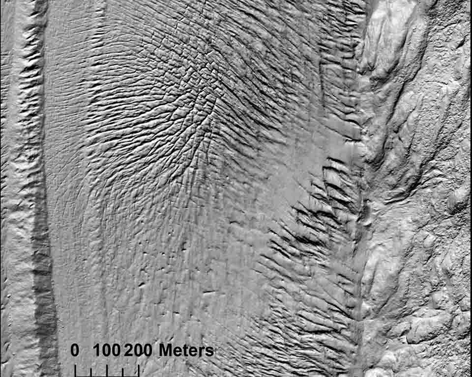 Digital elevation model of Bear Glacier produced by LiDAR.