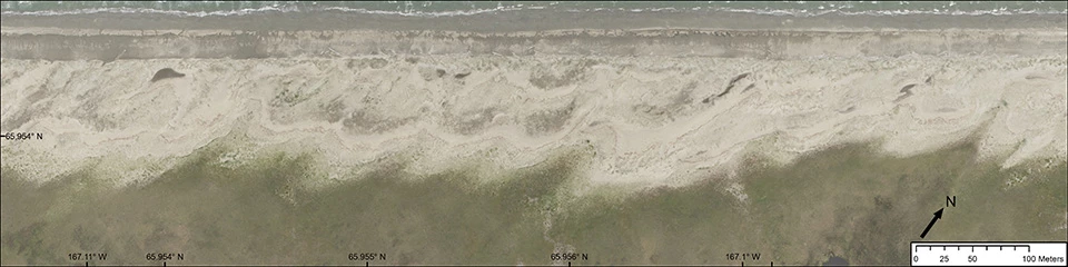 Orthomosaic of Ikpek Lagoon, Bering Land Bridge National Preserve, 2018.