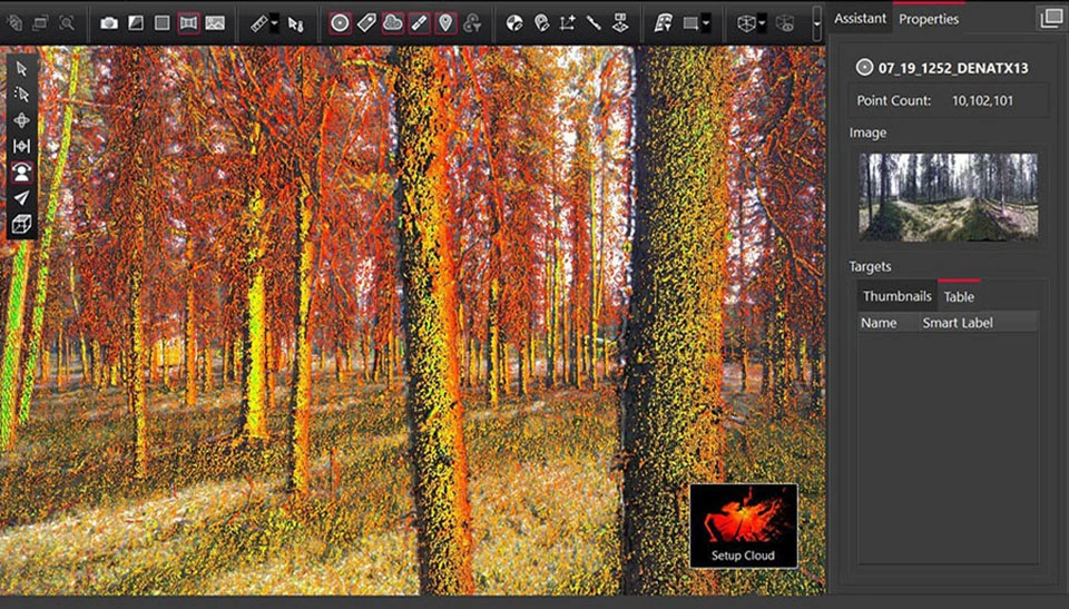 First of two Lidar scan images
