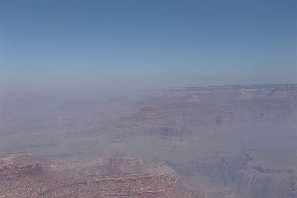 Clear day in Grand Canyon National Park