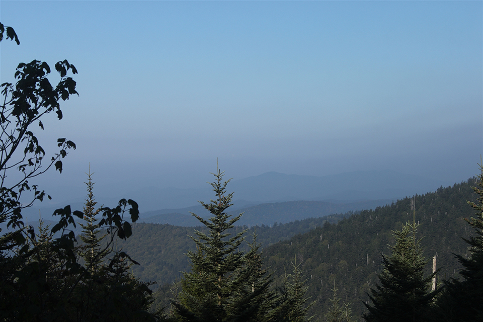Clear day in Great Smoky Mountains National Park