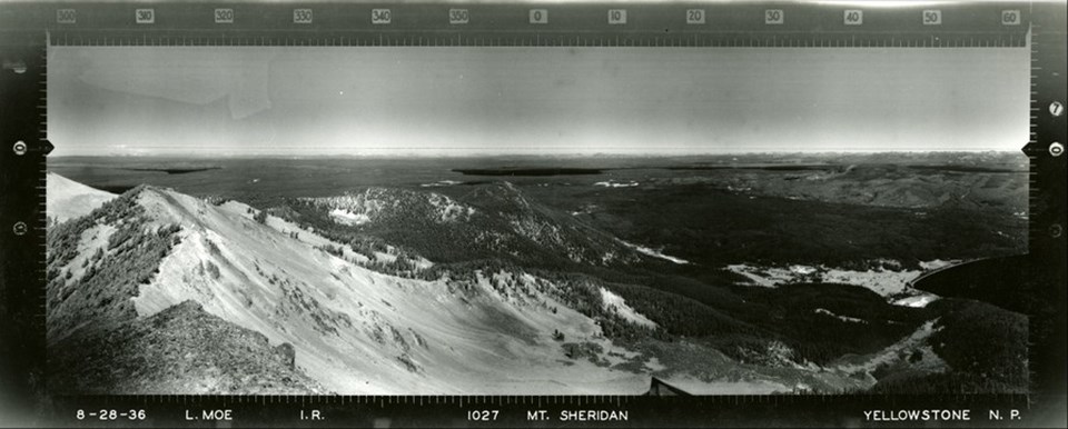 Mount Sheridan, Yellowstone National Park from 1936