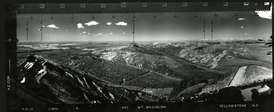 Mount Washburn, Yellowstone National Park from 1935