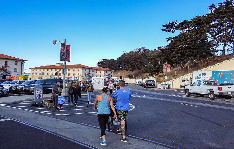 Photo of Fort Mason before the construction of piers, c. 1880s