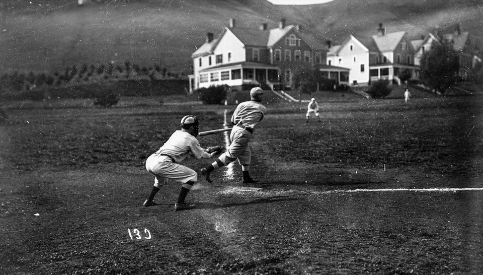 baseball players in action