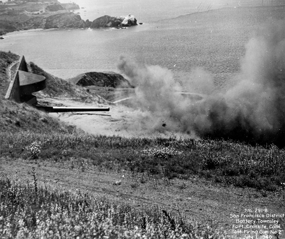 test-firing a casemated battery