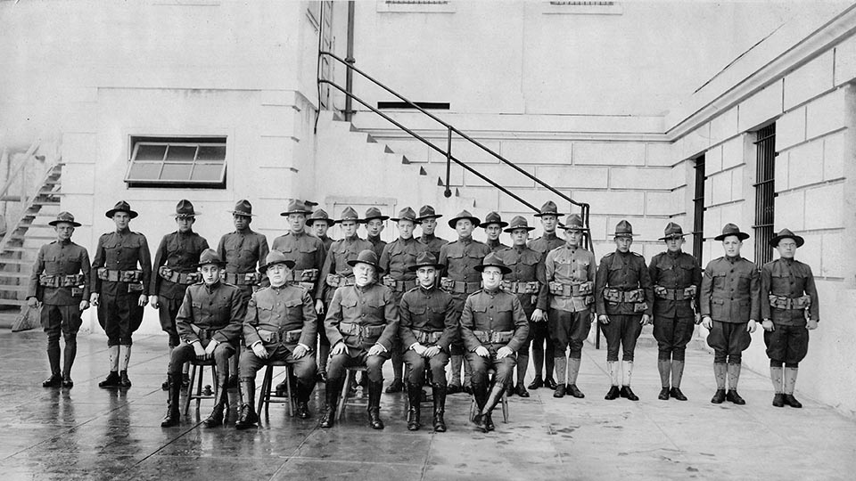 people walk around outside concrete stairs