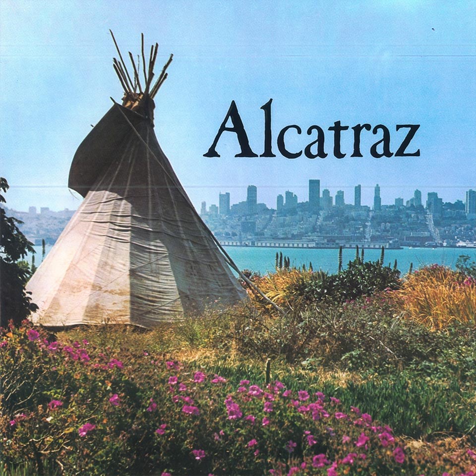 teepee in alcatraz garden faces SF cityscape
