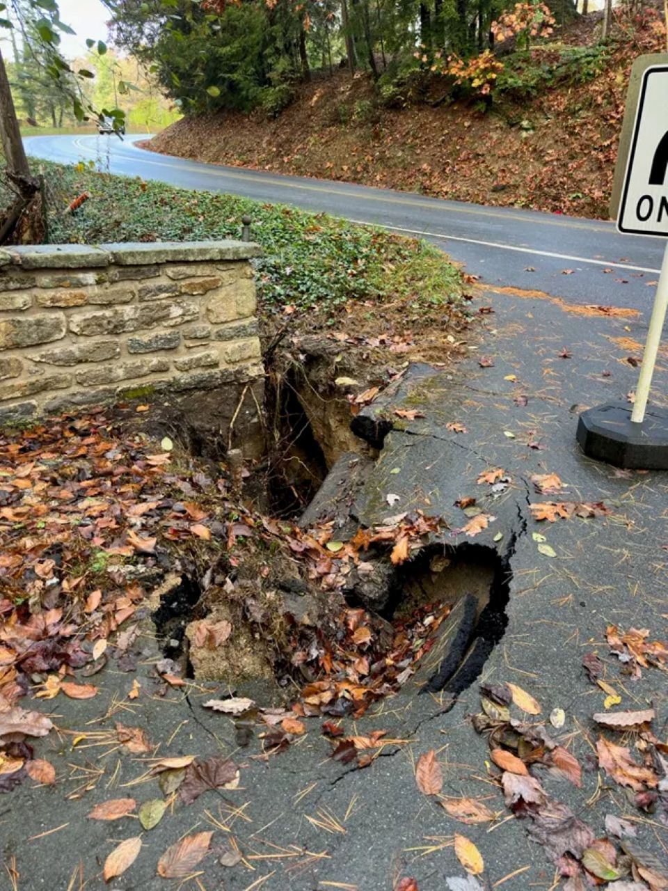 Giant hole in the Historic Culvert