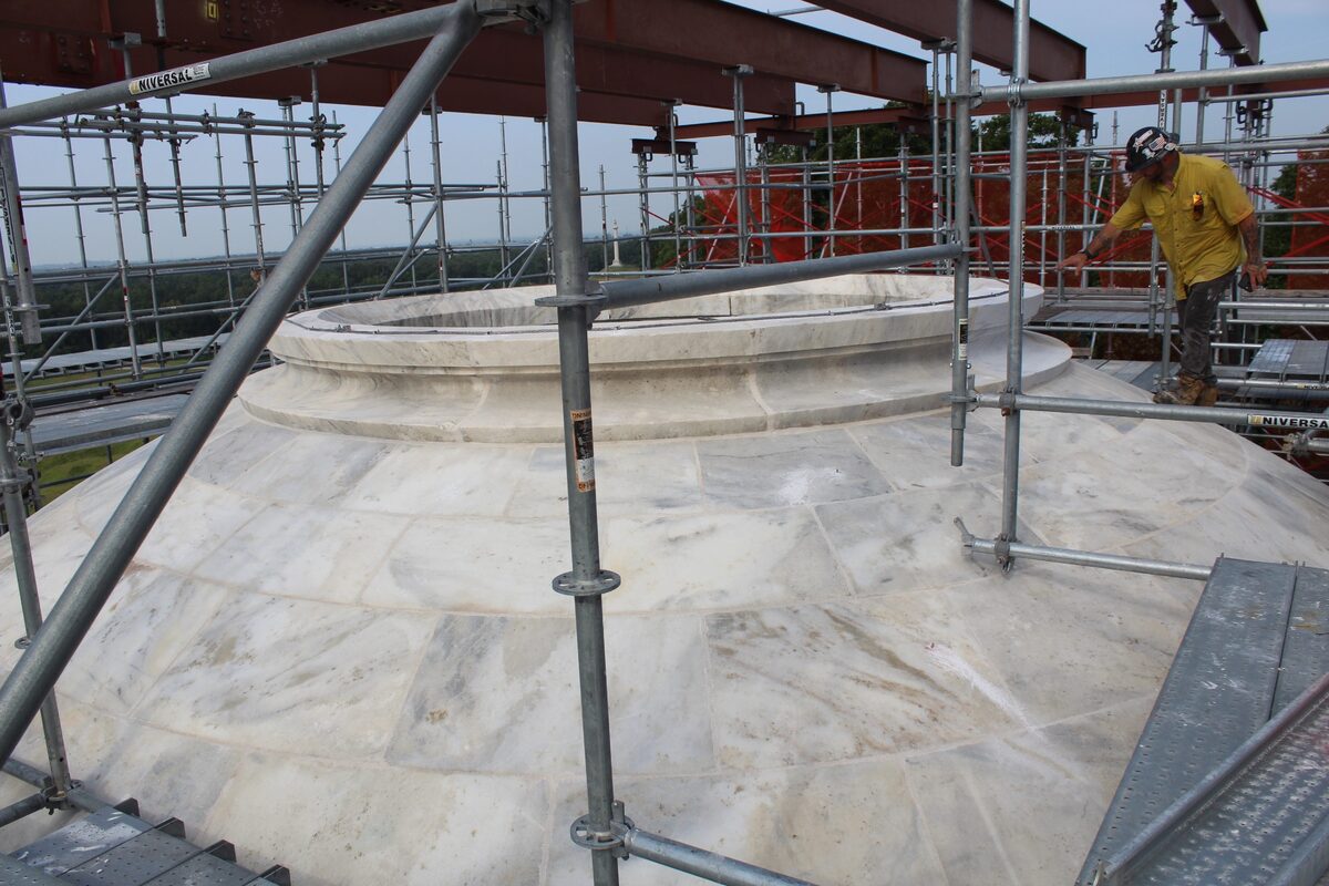 Illinois Monument Dome Before Restoration