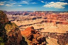 An aerial view of the Grand Canyon