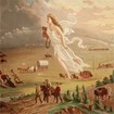 'American Progress' by John Gast, an allegorical representation of Manifest Destiny