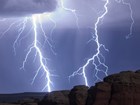 dramatic lightning at night