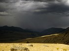 stormy sky at yellowstone national park