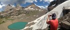 The colorful tarn in front of Schoolroom Glacier (Grand Teton National Park, WY)