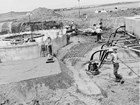 workers construct a missile silo