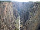 steep narrow canyon and river