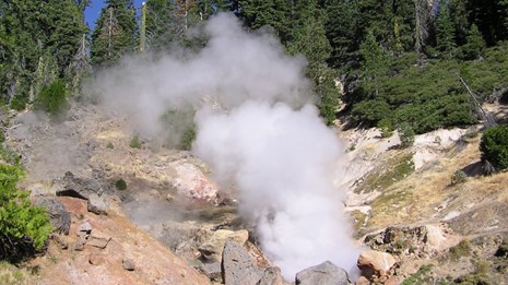 steam vent in stream bed