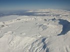 snow covered volcanic caldera