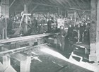 Photo of soldiers inside a mill.