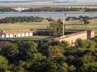 aerial view of fort and surrounding landscape