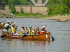 canoes on river
