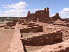 stone walls and foundations of mission