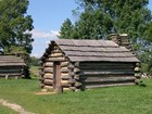 reconstructed log cabin