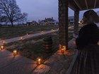 fort grounds in evening light