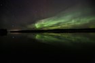Aurora Borealis over the water