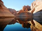 canyon image reflected in water