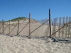 wooden slat sand fenceing
