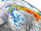 aerial image of storm system