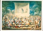 Painting of a Religious Camp Meeting, c. 1839. 