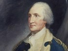 Detail, color portrait of George Washington showing his head and shoulders.