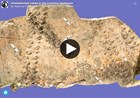 model of fossil tracks on rock slab
