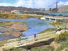 Artist's rendering of a restored marsh feeding into the iconic Crissy Marsh